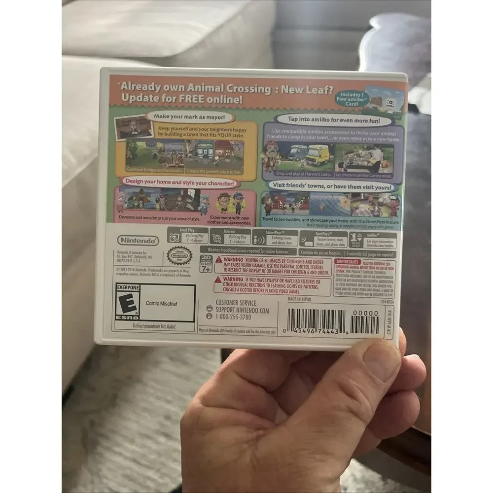 Animal Crossing New Leaf Welcome Amiibo Nintendo 3DS Complete Tested Working